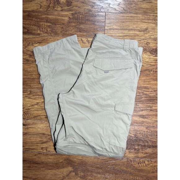 Columbia Nylon Pants Men 36x30 Tan Cargo Convertible Omni Shield Hiking Outdoor - Picture 1 of 5